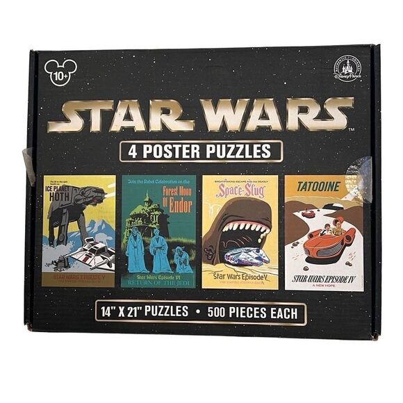 Disney Parks Vintage Star Wars 4 Poster Puzzles - Picture 1 of 3
